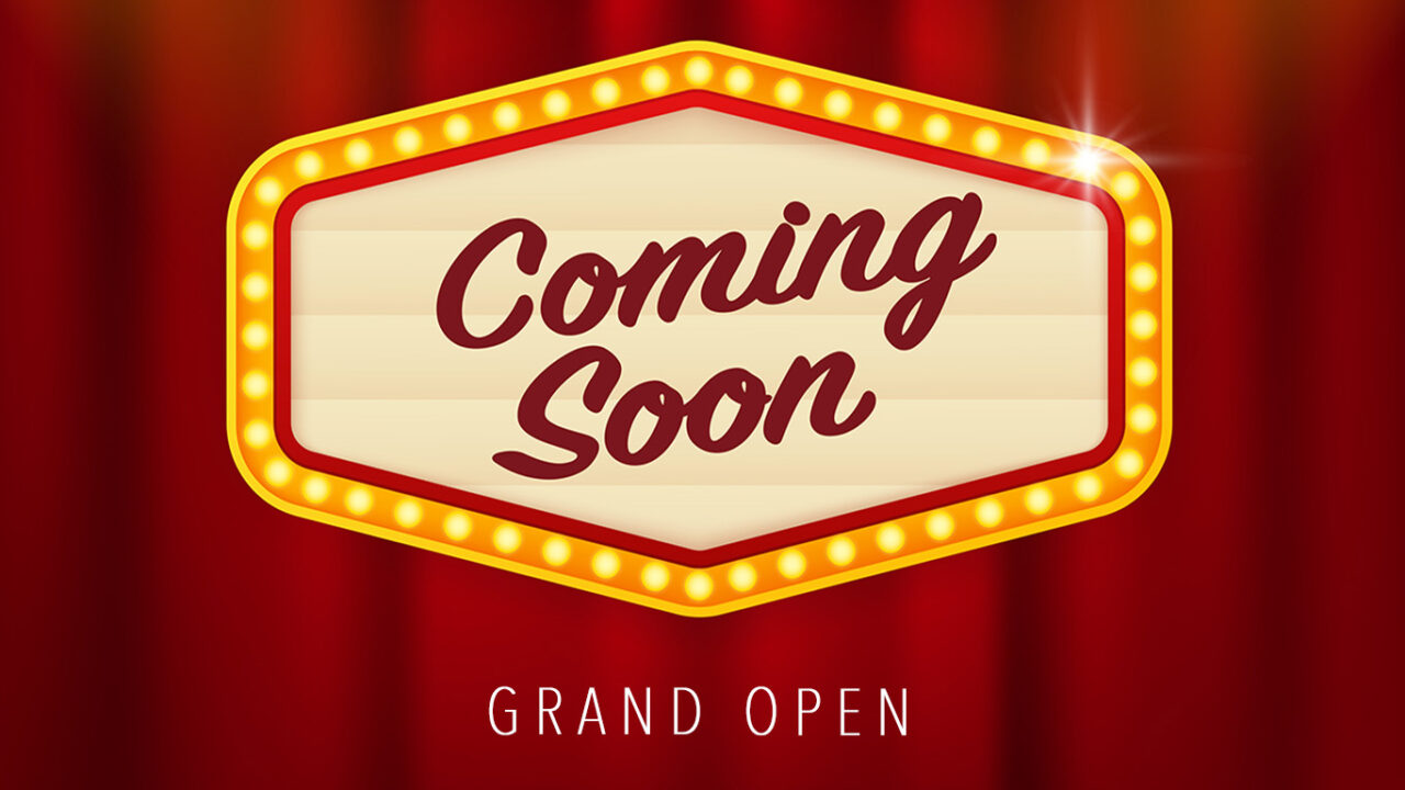 「coming soon」幕