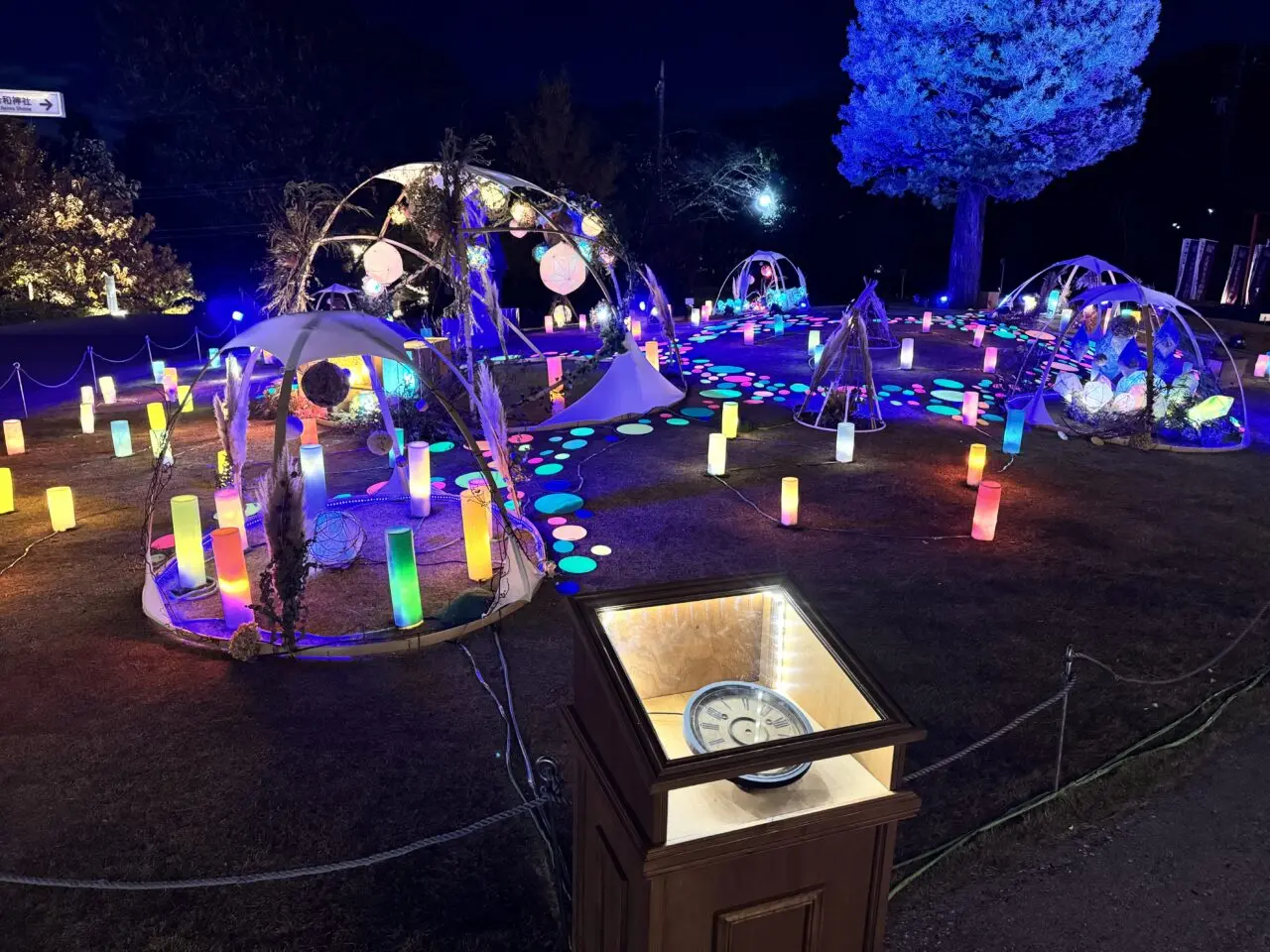 ところざわサクラタウン冬のライトアップ(2024年の様子)