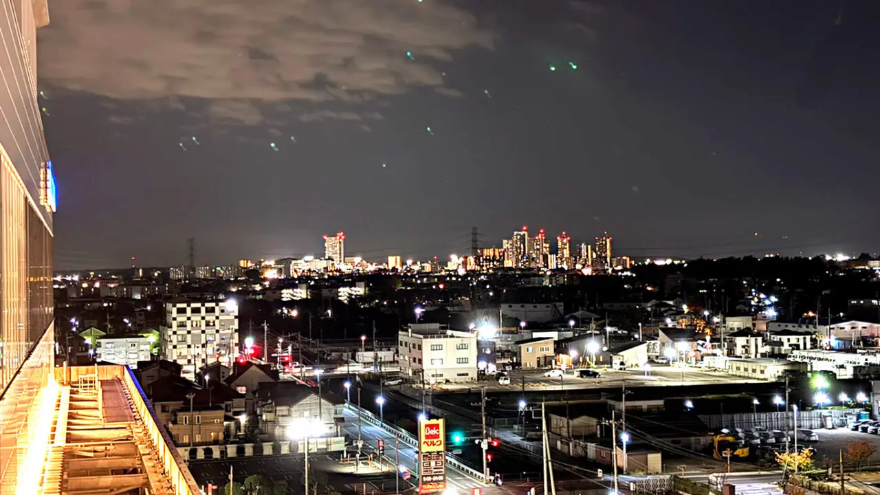 ところざわサクラタウンから見た所沢の夜景