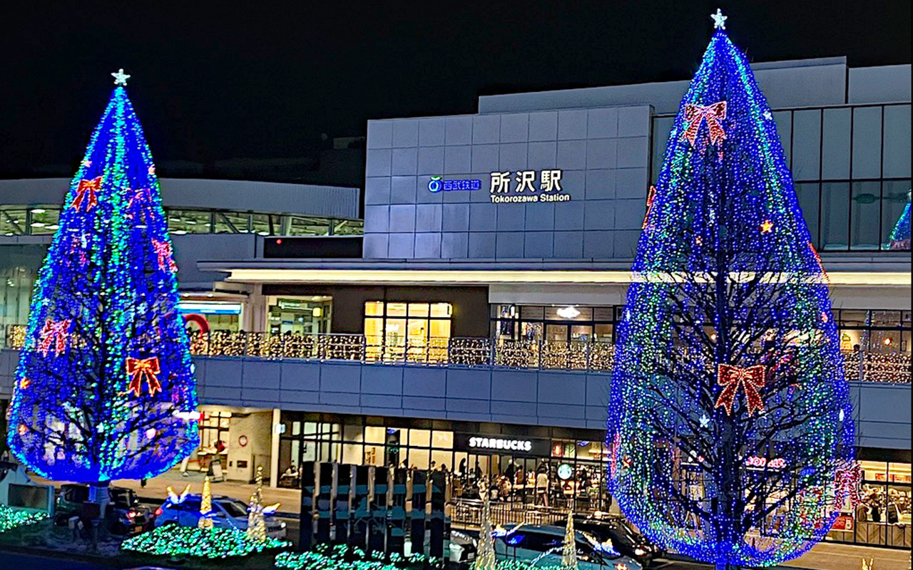 2024年の所沢駅西口のイルミネーション