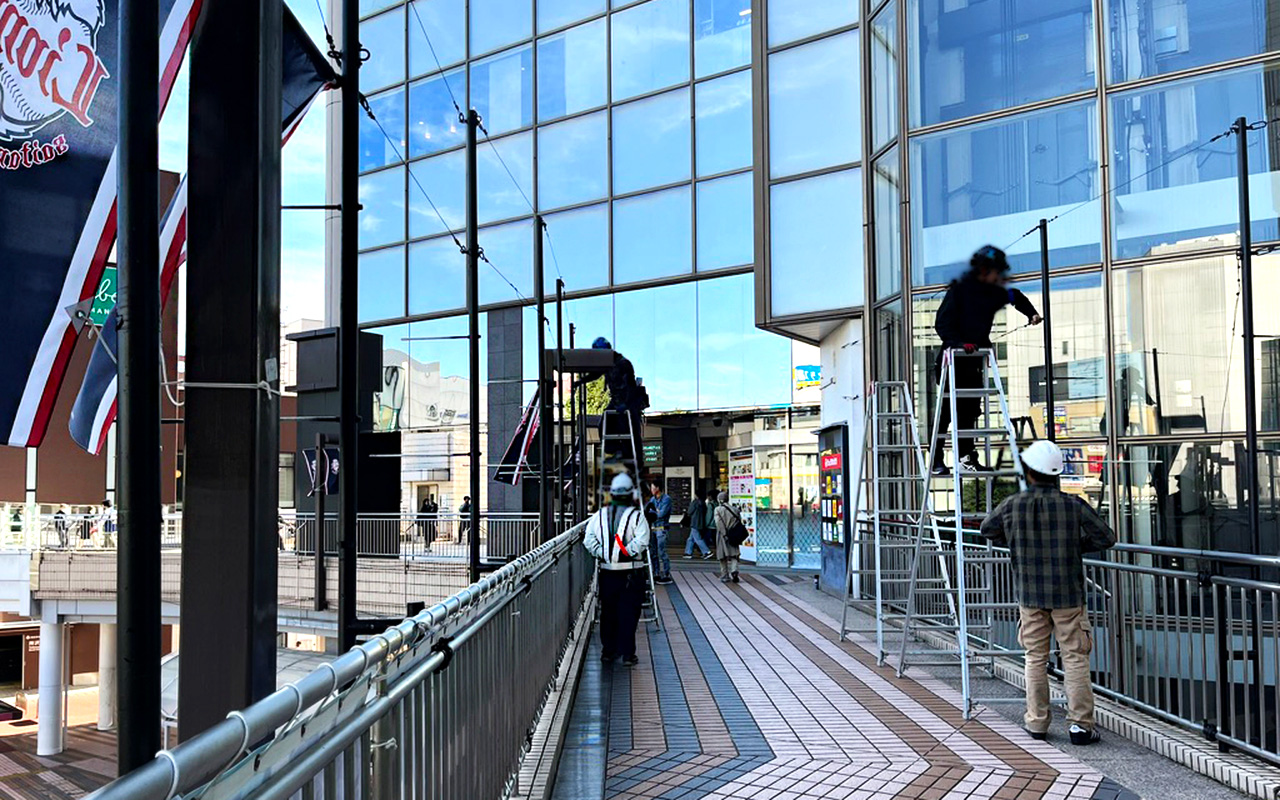 準備中の『所沢駅西口イルミライティングファンタジア2025-2026』