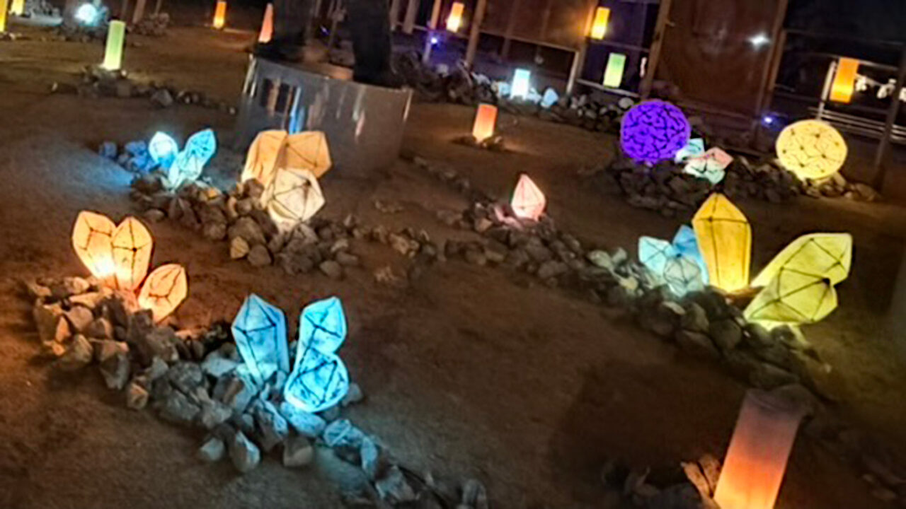 ところざわサクラタウン冬のライトアップ