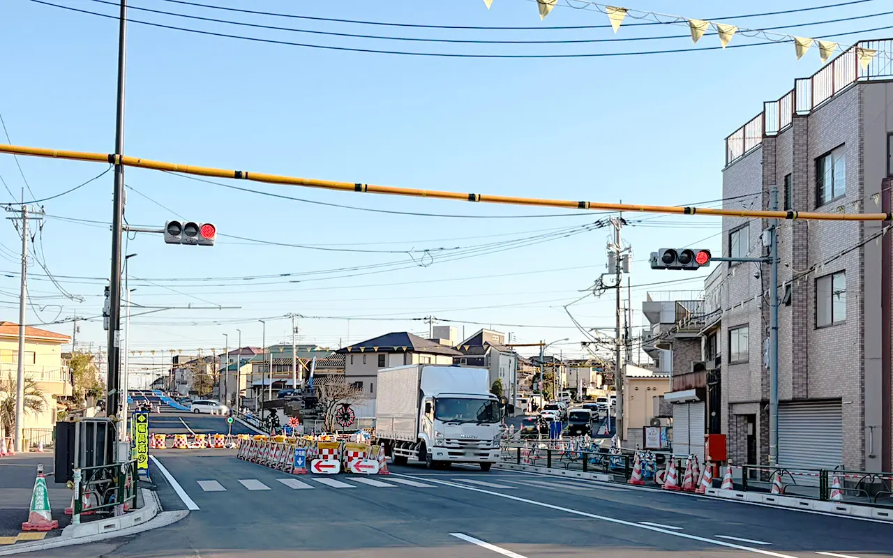開通前の新旧小金井街道（2025年末）