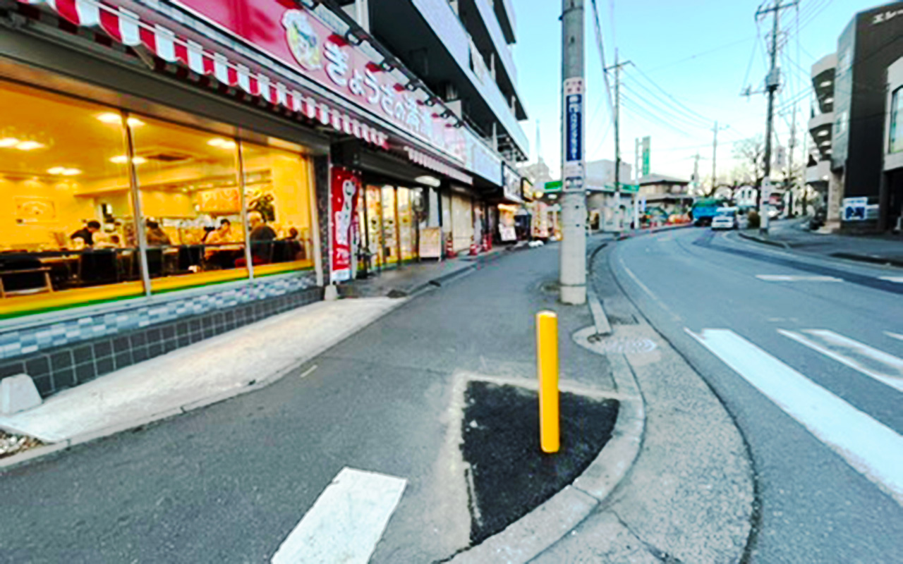 事故現場の修繕の跡