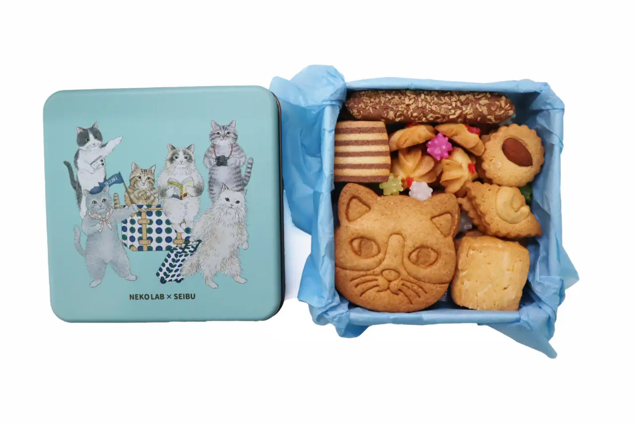 西武×NEKO LAB オリジナルデザインクッキー缶