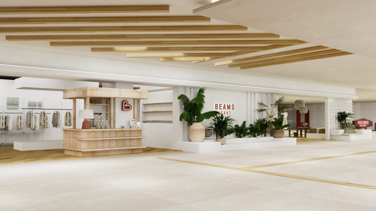 新レーベル「BEAMS HEART」所沢店外観イメージパース