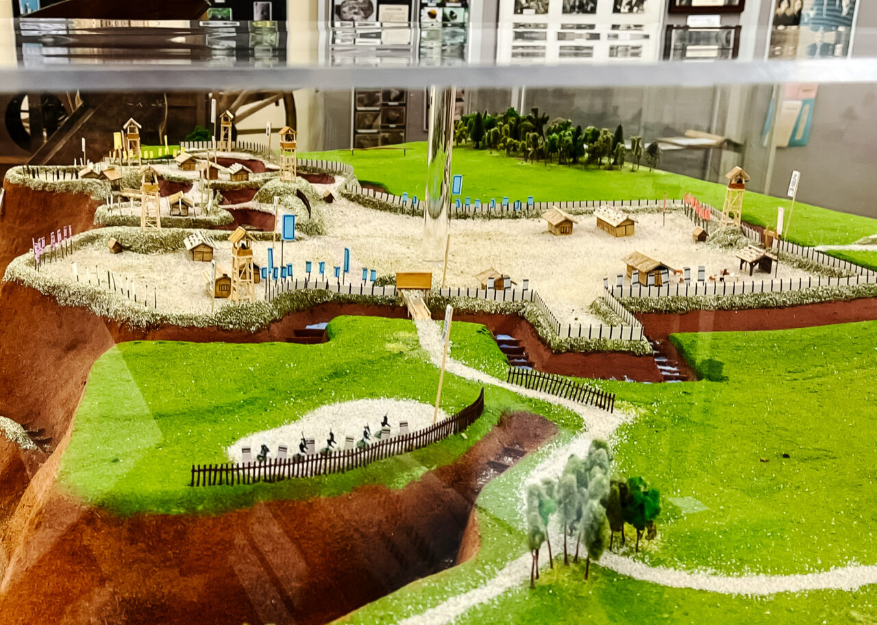 所沢市生涯学習推進センターの滝の城復元模型