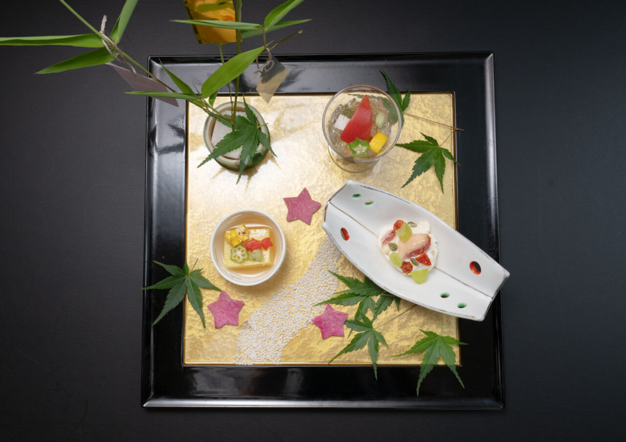 【うなぎ 和食 大穀】の「七夕御膳」の前菜