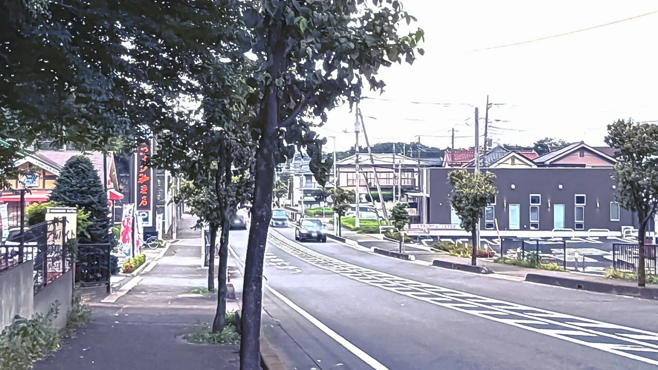 東所沢内科・循環器クリニックと通り向かいのコメダ珈琲店